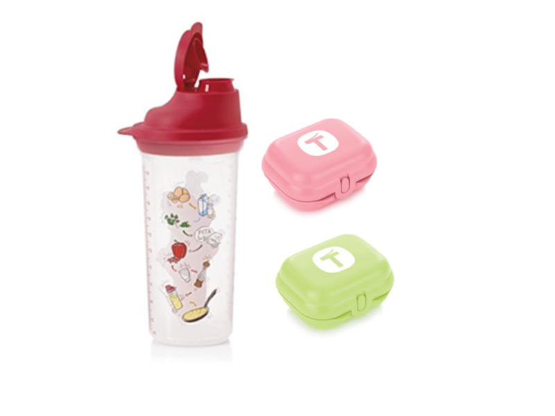 Set Magic Mixer 600 ml cu rozetă + Scoică mică T roz + Scoică mică T verde