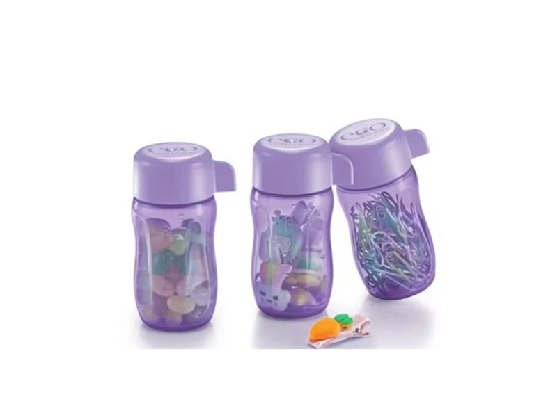 Set Sticle 90 ml (4 buc) capac filet mov - imagine 3